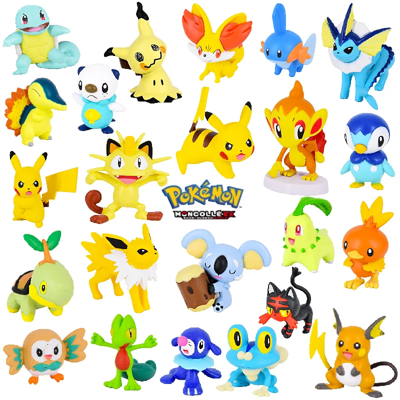 

Фигурки покемонов TAKARA TOMY, фигурки героев аниме, меч и щит, солнце и луна, Пикачу, Mew Snorlax, модель, игрушки, подарок для детей
