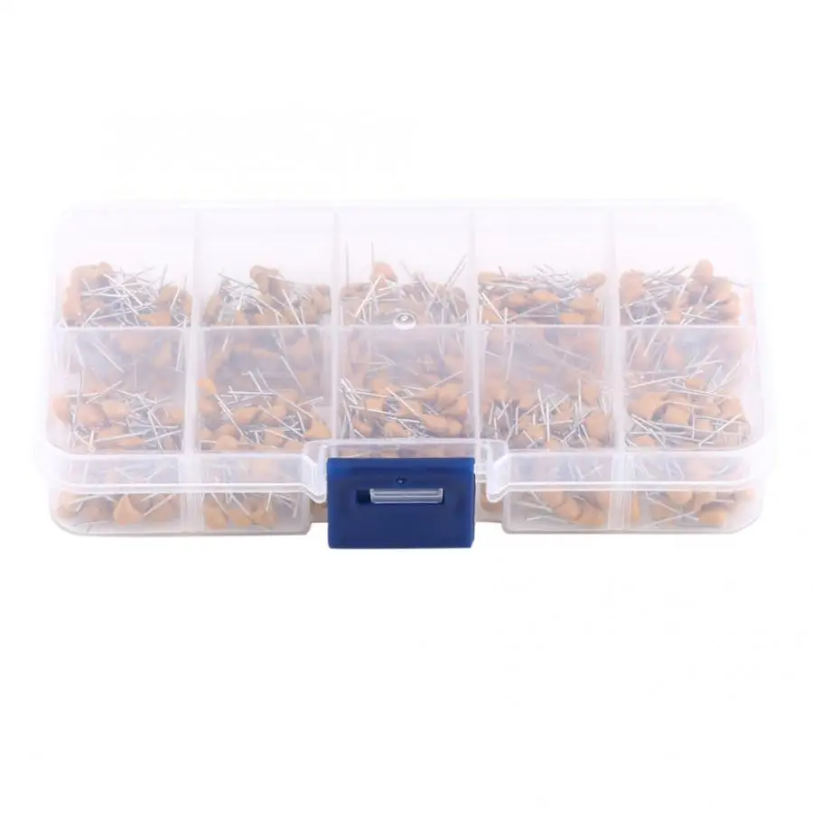 500 шт. 10 видов монолитные многослойные керамические конденсаторы 0 1 мкФ ф с