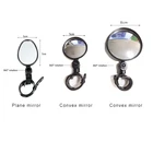 Зеркало заднего вида для велосипеда, выпуклый руль для велосипеда, MTB, регулируемое стекло, широкий угол, зеркало заднего вида, универсальные вращающиеся ручки