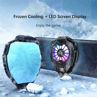 phone cooler semiconductor cooling fan frozen digital display mobile phone radiator w ambient light