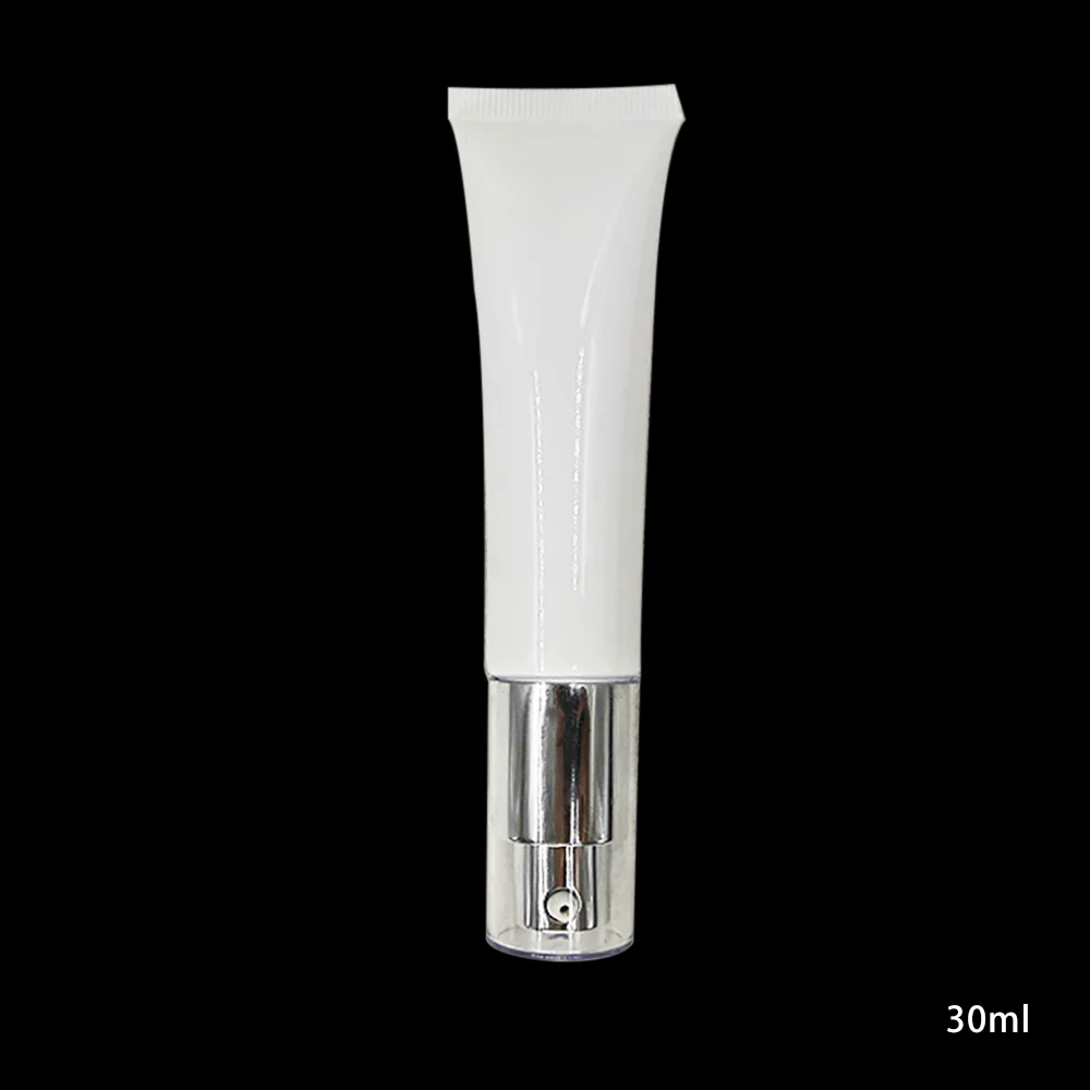 

empty 30ml cosmetic pump tube wholesale, BB cream soft tube cosmetic container packaging with airless pump