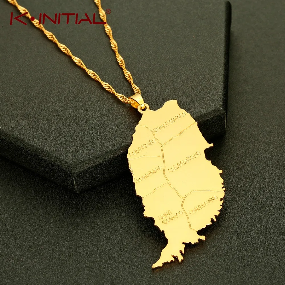 Модное Очаровательное ожерелье Kinitial с маленькой картой Африканской