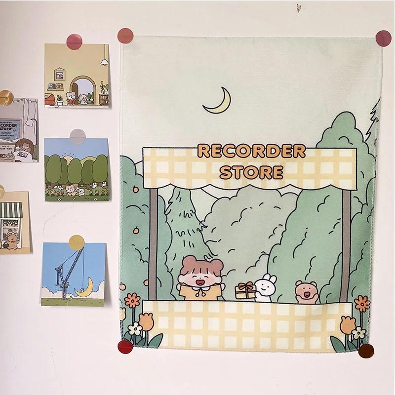 

Cute Room Decor INS Anime Tapestry Wall Hanging Kawaii Bedroom Decoration Blanket Rabbit Girl Tapestry Decorated on the Wall