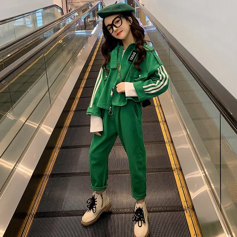 Модная брендовая детская одежда комплект из двух предметов для девочек