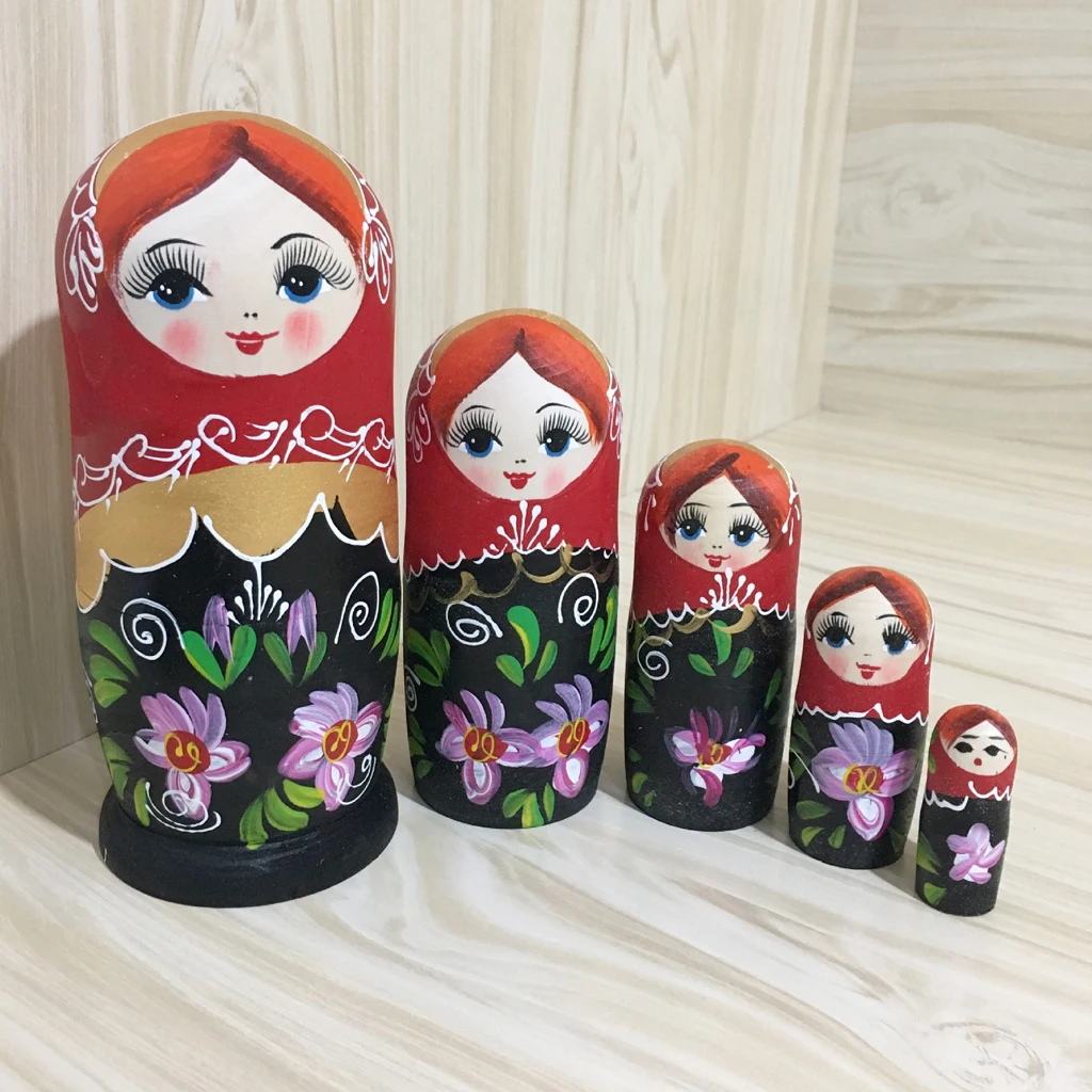 

5X деревянная русская подставка для кукол ручной работы