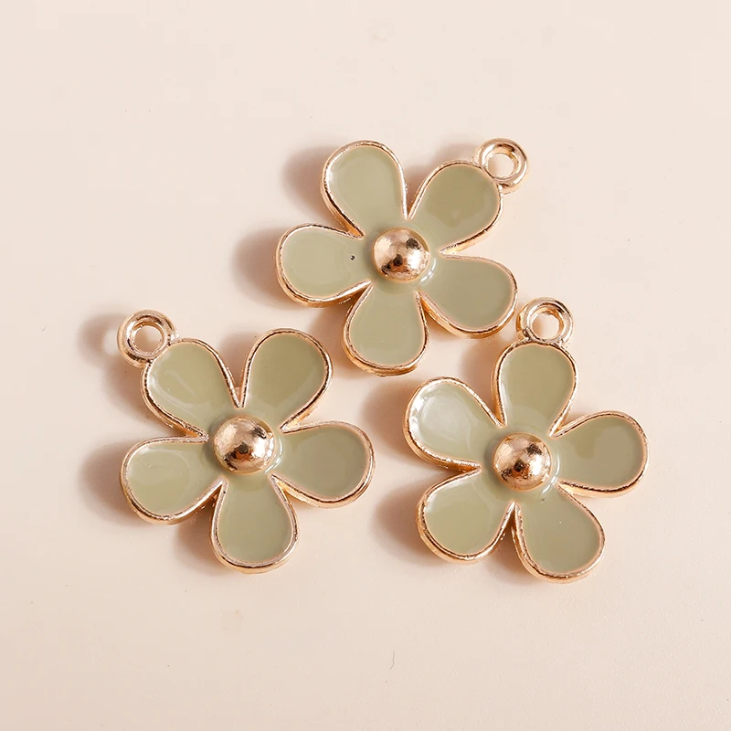 Подвески эмалированные в виде цветка вишни 21 х18 мм 10 шт. | Украшения и аксессуары