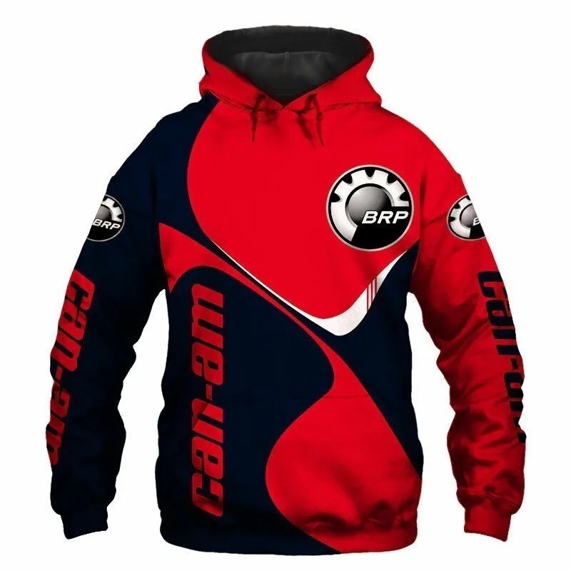 

Новинка 2021, мужская повседневная одежда для экстремального спорта, Мужская толстовка BRP Can-am, толстовка Polaris, пуловер для горных мотокроссов ...