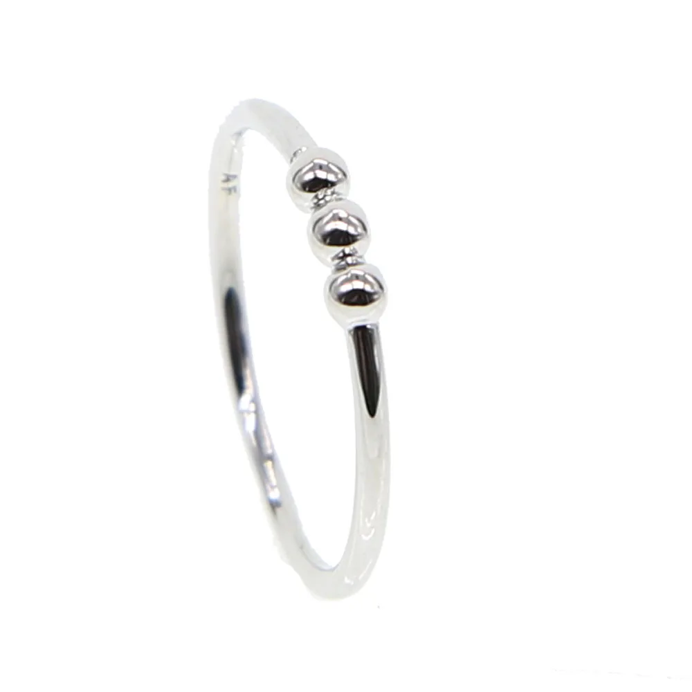 Женское Обручальное кольцо из серебра 100% пробы с бусинами | Украшения и