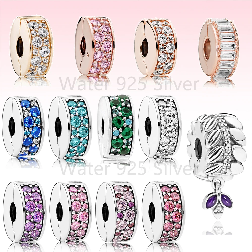 

Классический браслет из серебра 2021 пробы с зернами энергии, розового цвета, женское Ювелирное Украшение для самостоятельной сборки, 925