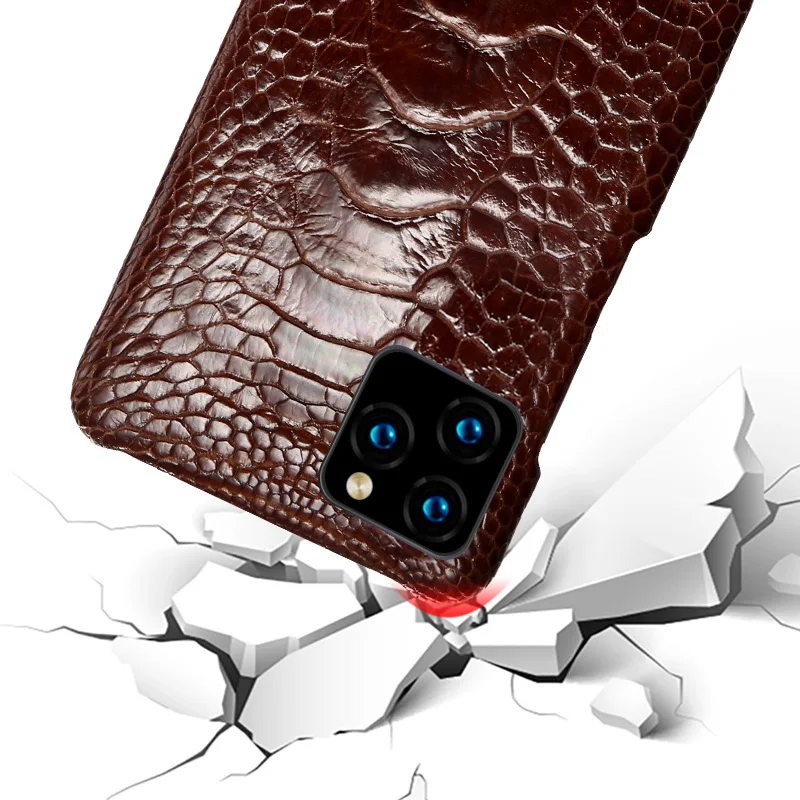 Genuine Ostrich Foot Leather phone case For Apple iPhone 11 11Pro Pro MAX X XS XSmax XR 6 6s 8 7 Plus 5 SE 5S Luxury Cover | Мобильные