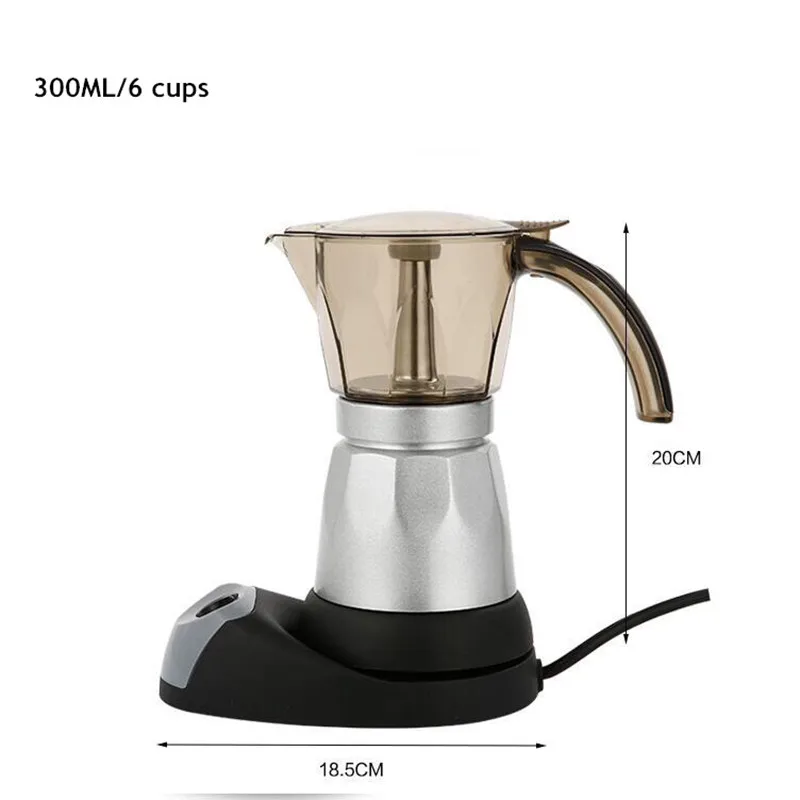 Электрический гейзер Кофеварка Moka Pot Итальянский Эспрессо кофеварка для мокко