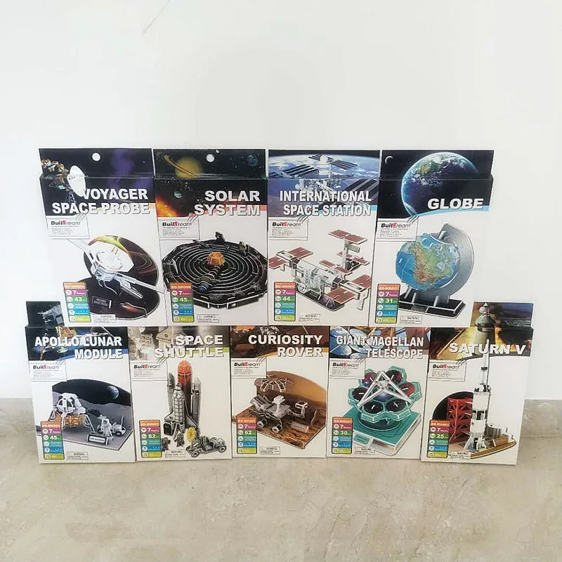 

3D 3D Paper Puzzle Space Science Children's Manual Intelligence Assembling DIY Toys Science and Education Space Model 9 Models