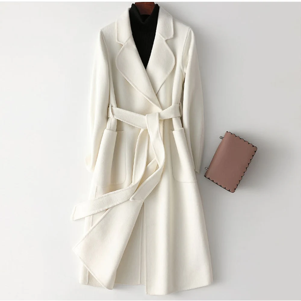 Пальто из натурального кашемира для девочек Новинка Весна Осень зима 2021