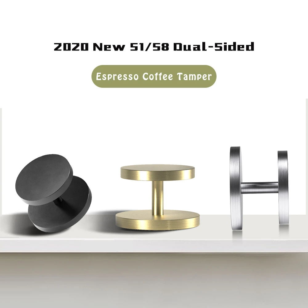 Бариста из чистого алюминия с зеркальным покрытием и плоским основанием 51/58 мм 2-2