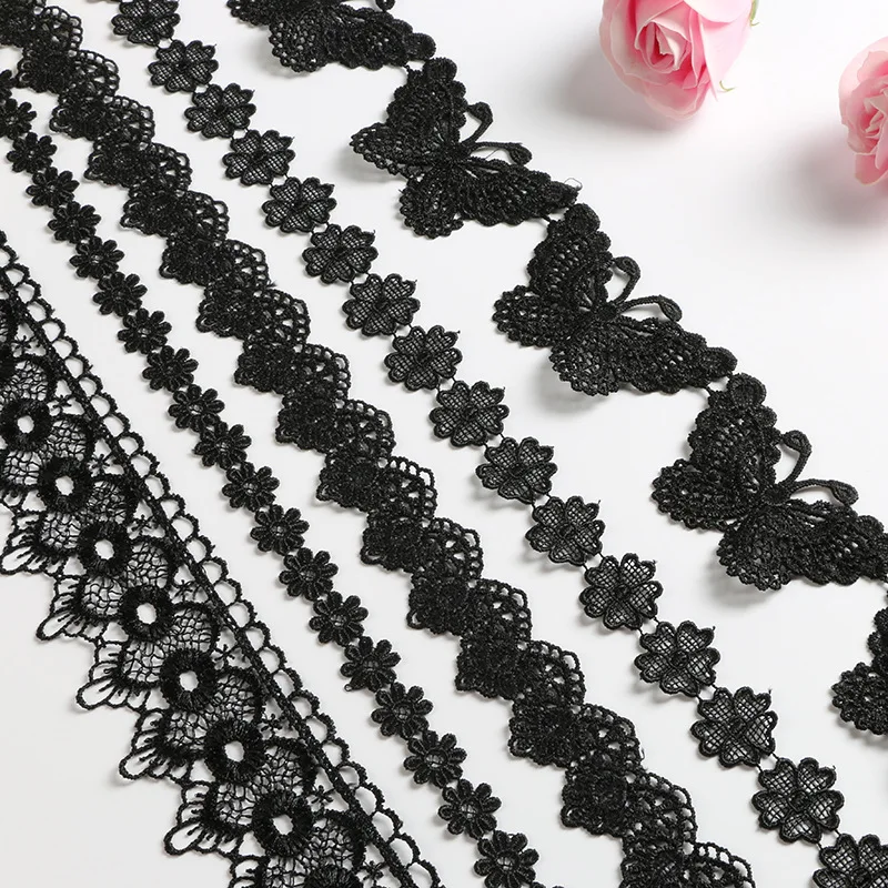 

Кружевная занавеска из полиэстера, Водорастворимая, разные размеры, 15 ярдов, тканевые ленты, Аксессуары из кружевной ткани, 2020