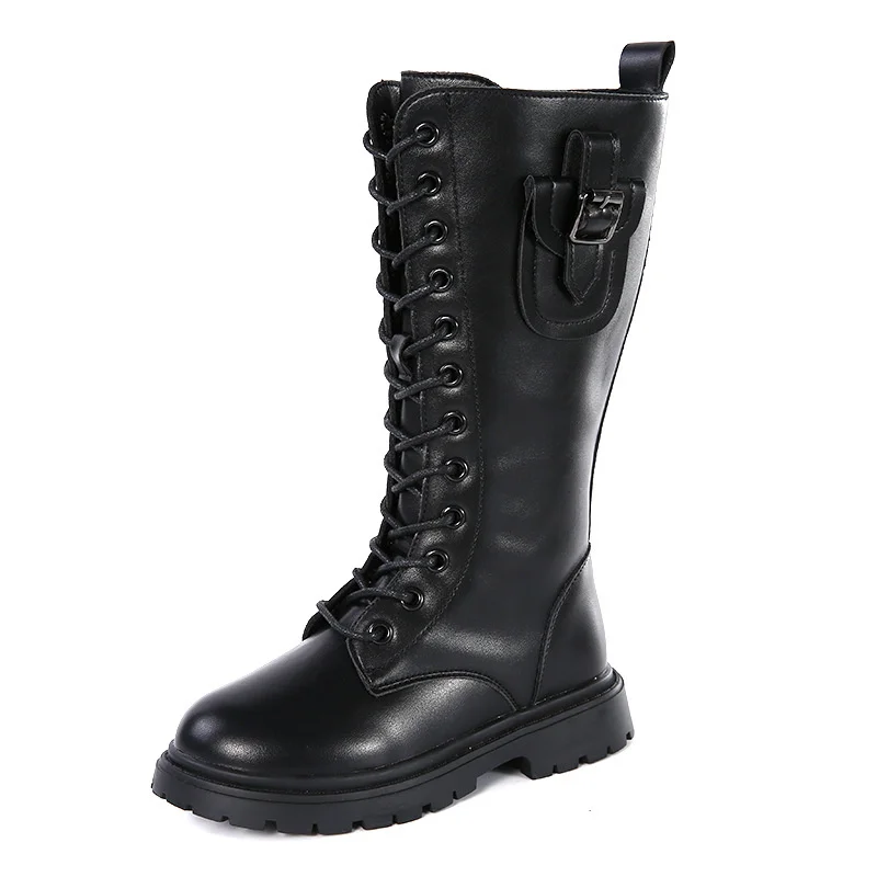 

Высокие ботинки для девочек, детские кожаные ботинки, демисезонные ботинки Martin, ботинки принцессы для девочек, детские высокие ботинки, зим...