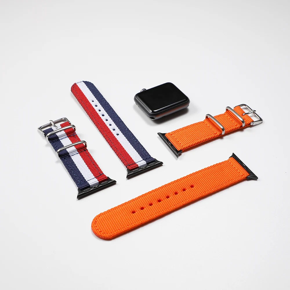 Ремешок NATO для Apple watch 4 5 band 44 мм 40 мм iWatch band 42 мм 38 мм спортивный нейлоновый браслетный ремешок для часов Apple watch 4 5 3 42/38 мм