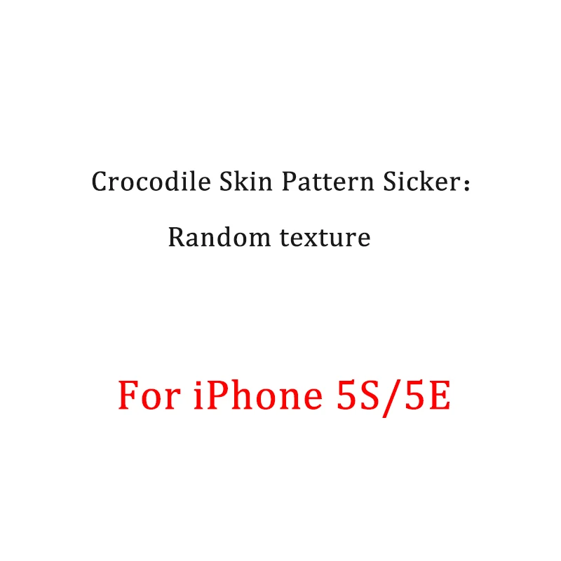 For iPhone 5S SE Наклейка для телефона для iPhone Xs Max Xr X Xs 6 7 8 6S 7/8 Plus Аллигатор Змеиный сотовой камень, алмаз текстура ПВХ скины стикер s - Цвет: For iPhone 5S SE