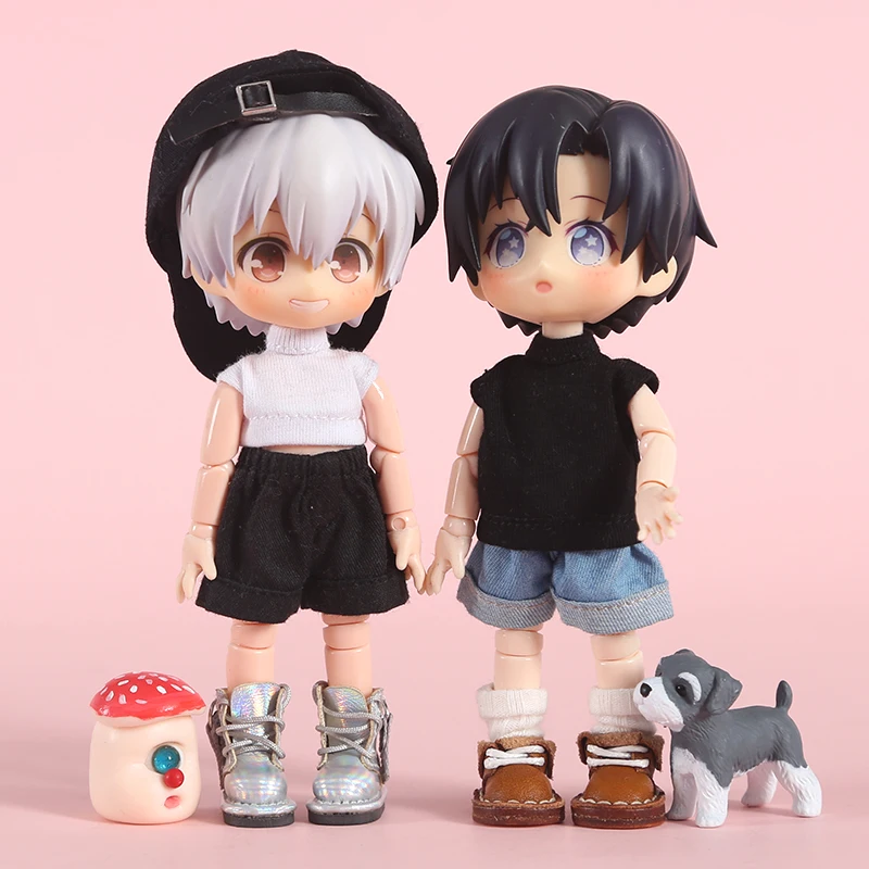 Новинка детская одежда ob11 1 / 12 шарнирная Милая футболка Одежда для кукол без