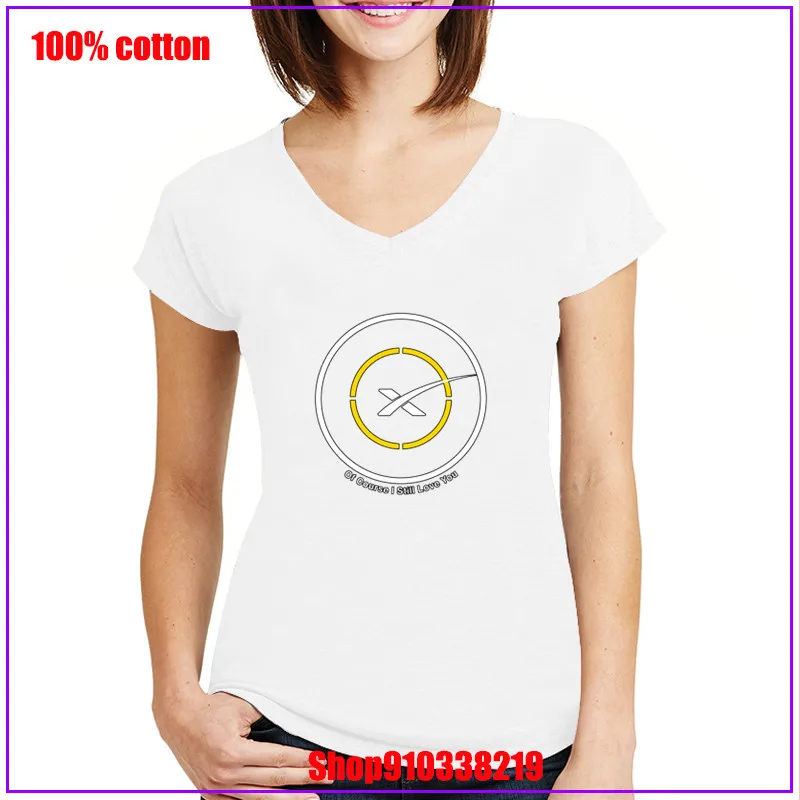 SpaceX конечно я все еще люблю тебя белая желтая футболка для женщин camisetas mujer