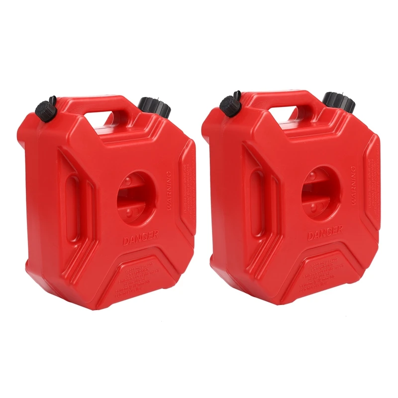 

2X 5L Plastic Jerry Cans Gas Fuel Tank SUV Motorcycle + Mounting Kit