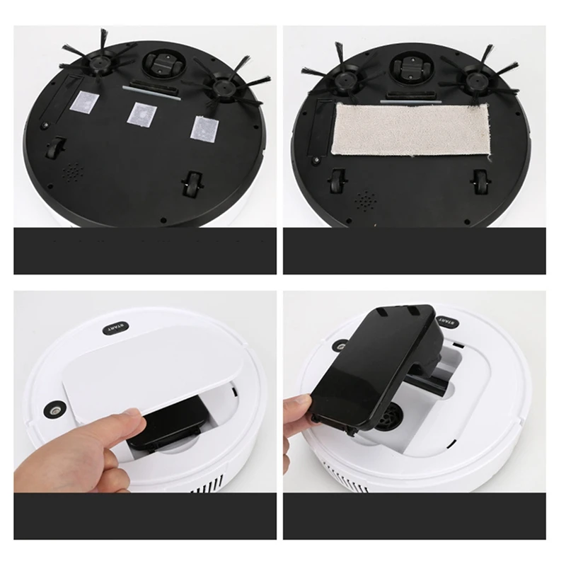 

Robot Vacuum Cleaner 4 in 1 Automatic Rechargeable Intelligent Sweeping Robot Wet and Dry Dual-Use Ultraviolet Cleaner