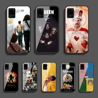 queen band phone tempered glass case cover for samsung galaxy note s 7 8 9 10 10e 20 plus lite uitra cover painting case