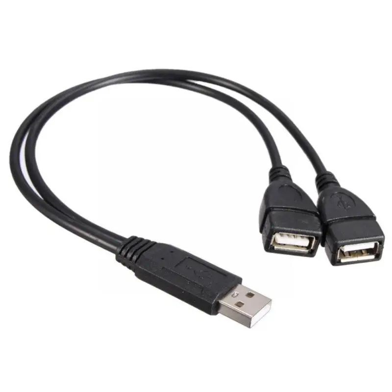 Разветвитель-переходник с USB 2 0 A папа на двойных гнездовых разъема Y
