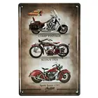 Индийский мотоцикл металлический настенный знак олово Предупреждение подвесные знаки винтажная табличка плакат живопись знаменитости двор сад дверной засов