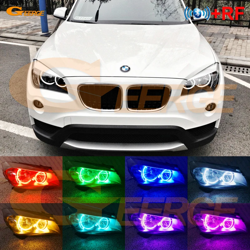 Для BMW X1 E84 2009 2010 2011 2012 2013 2014 2015 RF remote Bluetooth APP многоцветный RGB led Ангельские Глазки DRL