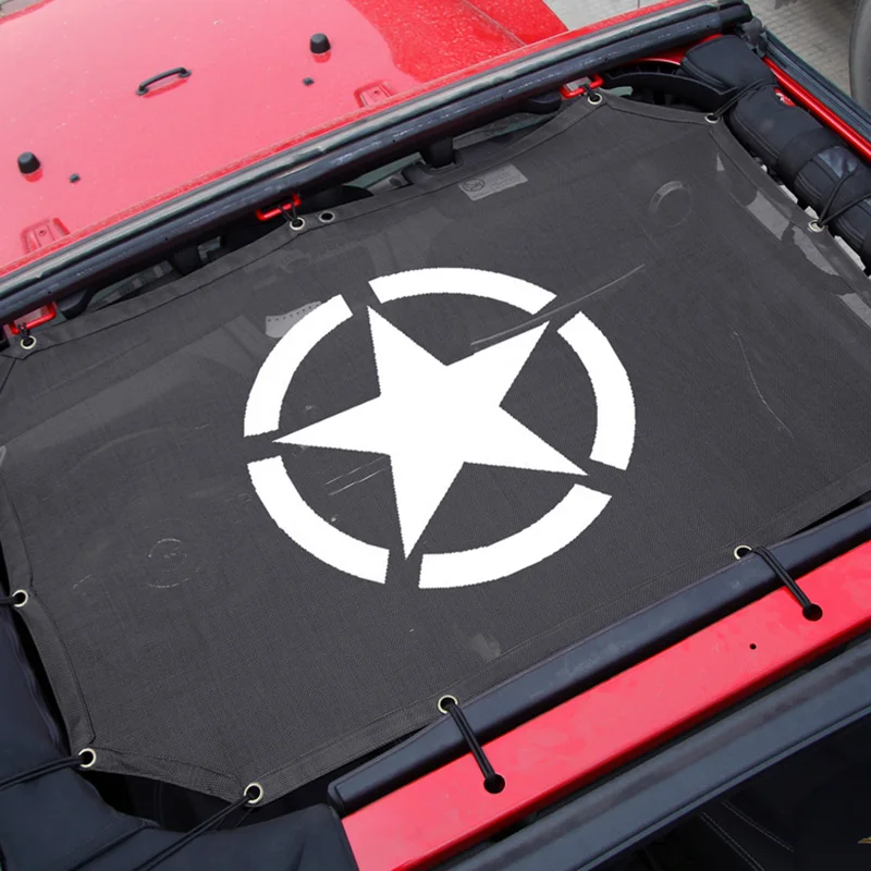 Jeep Wrangler2 Door Version For Wrangler Roof Insulation Mesh Shade Net Parts Provide Uv Protection Cover |