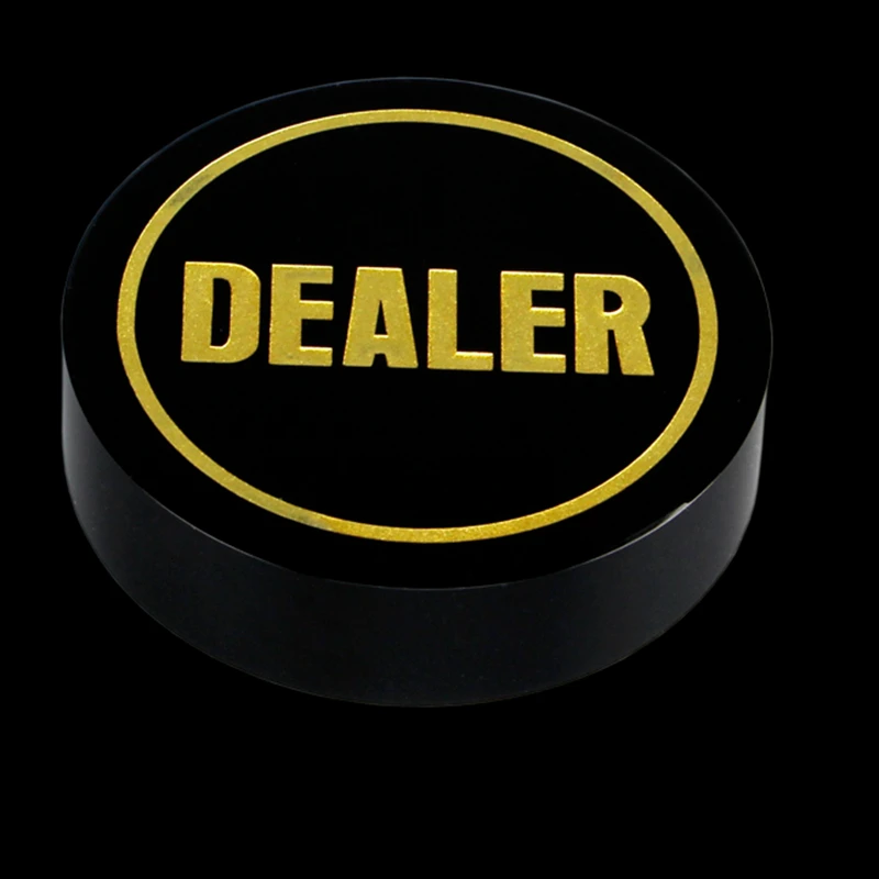 1 шт. 7 8*2 см Техасский Холдем дилера черного цвета с украшением в виде кристаллов