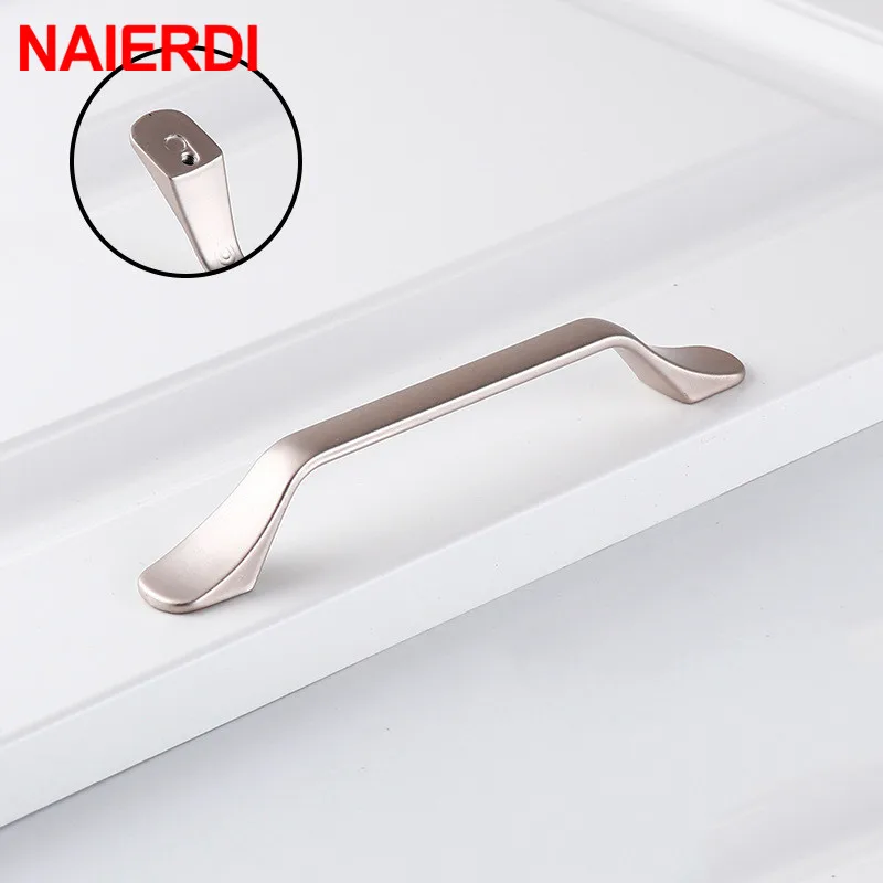 naierdi 10pcs aluminum alloy pearl nickel cabinet handles drawer knobs kitchen cupboard door pulls furniture handle hardware free global shipping