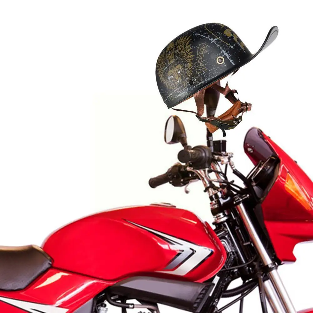 

Винтажный мотоциклетный шлем в стиле ретро, мотоциклетный шлем для езды на мотоцикле, гоночный шлем, унисекс, скутер, шлем, половина R6I1