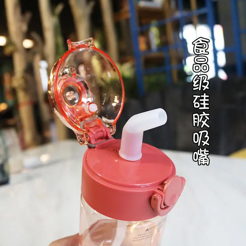 

Korean creative adult plastic straw cup for boys and girls
