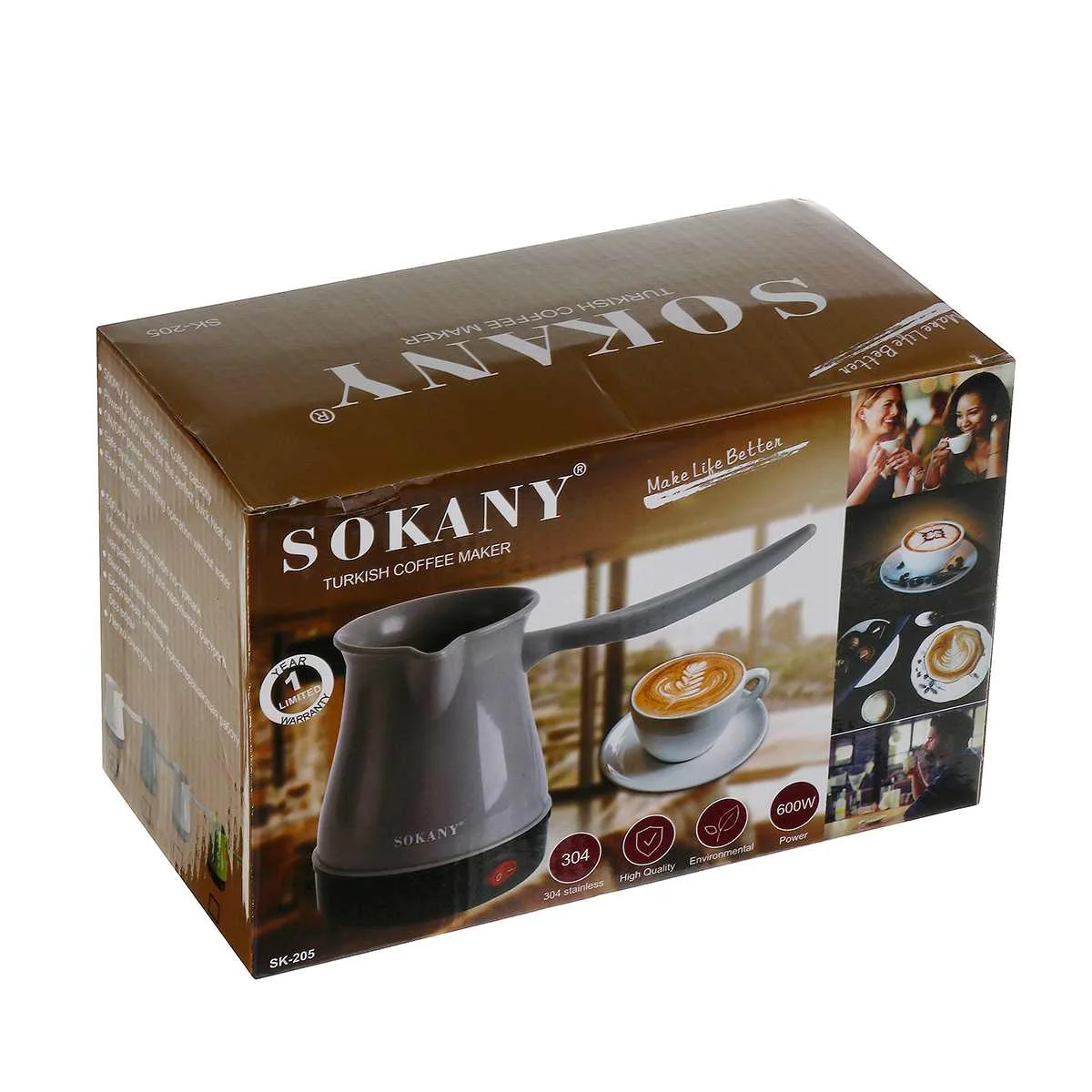 

500ml Portable Coffee Maker Greek Turkish Espresso Percolator Machine Electric Moka Pot Fast and Heat Resistant Multifunction