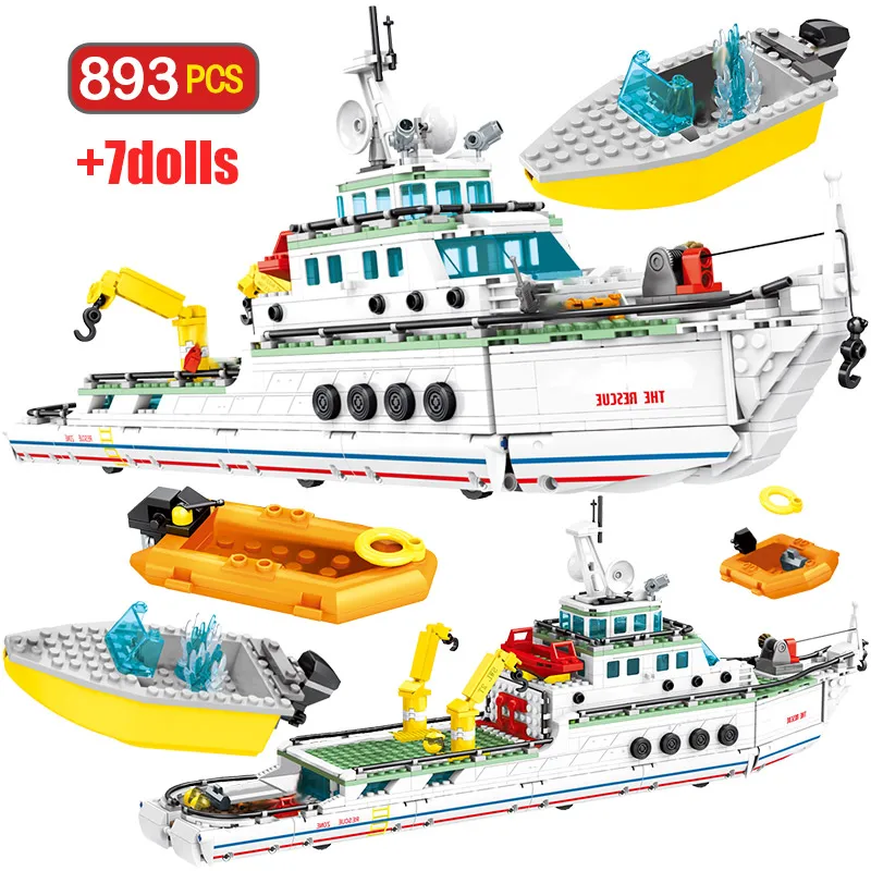 893 шт. Детский конструктор Военная лодка|Блочные конструкторы| |