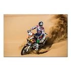 Простой Настенный художественный постер Desert Sport Bike и печать на холсте картины для спальни гостиной Декор