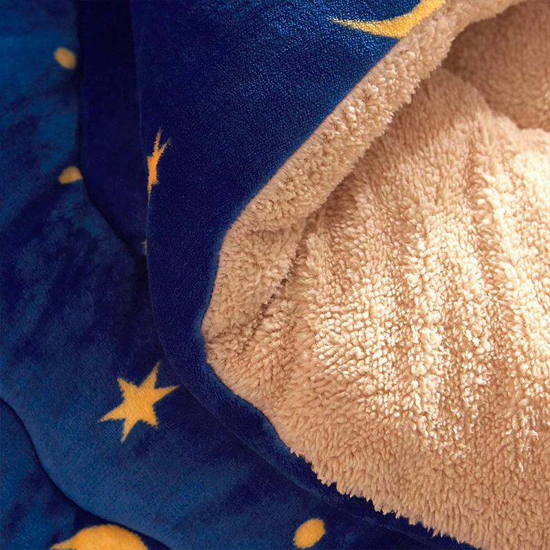 2021 Новое зимнее одеяло с рисунком Фламинго плотные теплые белые ворсинки из