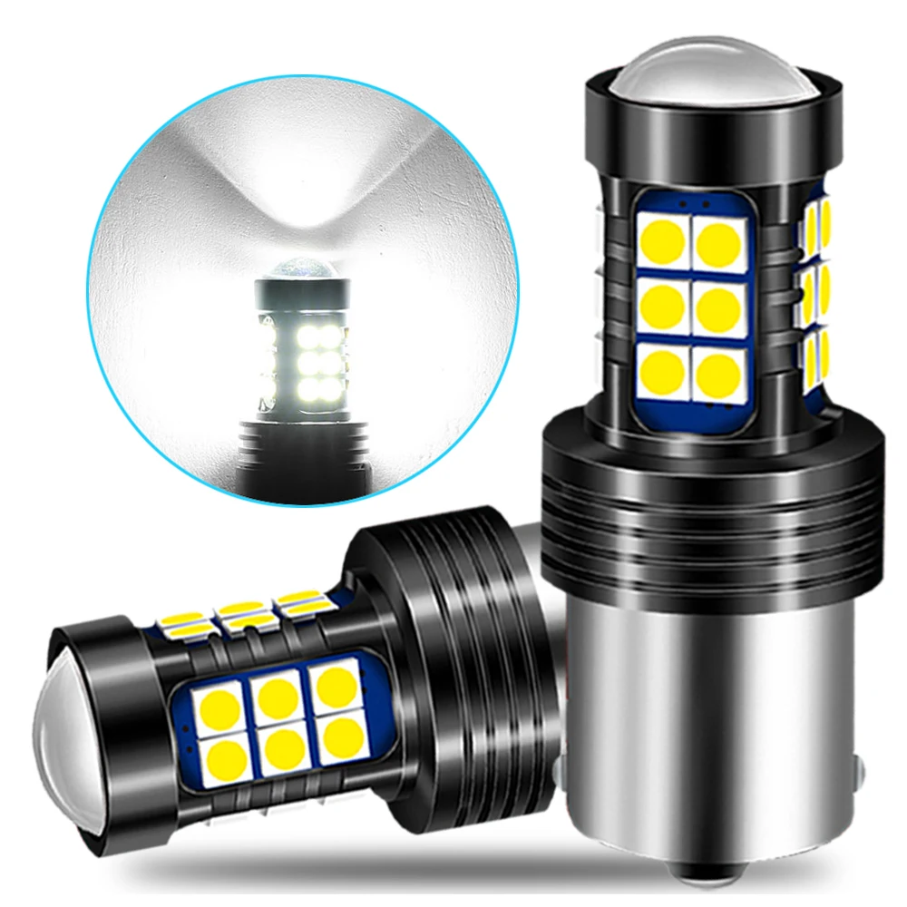 

2x W21W LED ba15s 1156 wy21w T20 7440 T15 T16 W16W светодиодный сигнал поворота Стоп-сигнал автомобильный фонарь заднего хода дневные ходосветильник огни DRL ламп...
