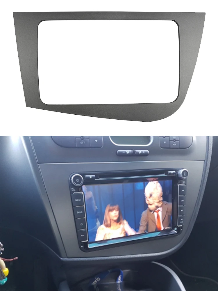Двойной Din радио Fascias для Seat Leon левый руль CD DVD рамка стерео панель тире Монтажная Установка отделка комплект gps рамка