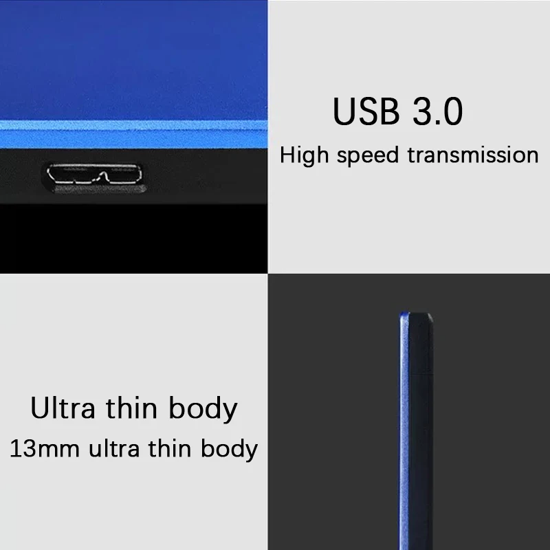 Внешний жесткий диск USB 500 на ТБ портативный совместим с/Xbox 360/PS4/Mac/Tablet/PC