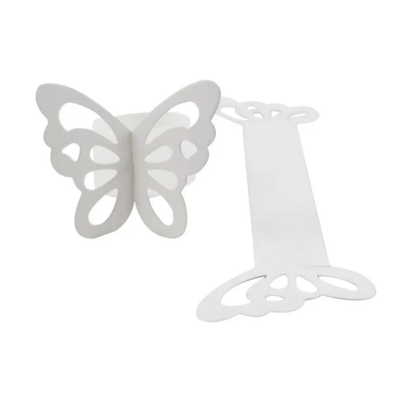 50 шт. перламутровая Бумага салфетка с бабочкой кольца Свадебные вечерние