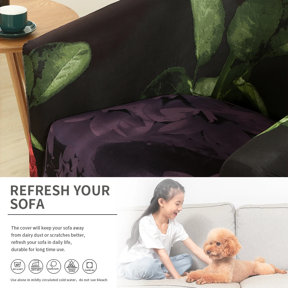 Эластичный чехол для дивана из полиэстера и спандекса протектор моющийся мебели