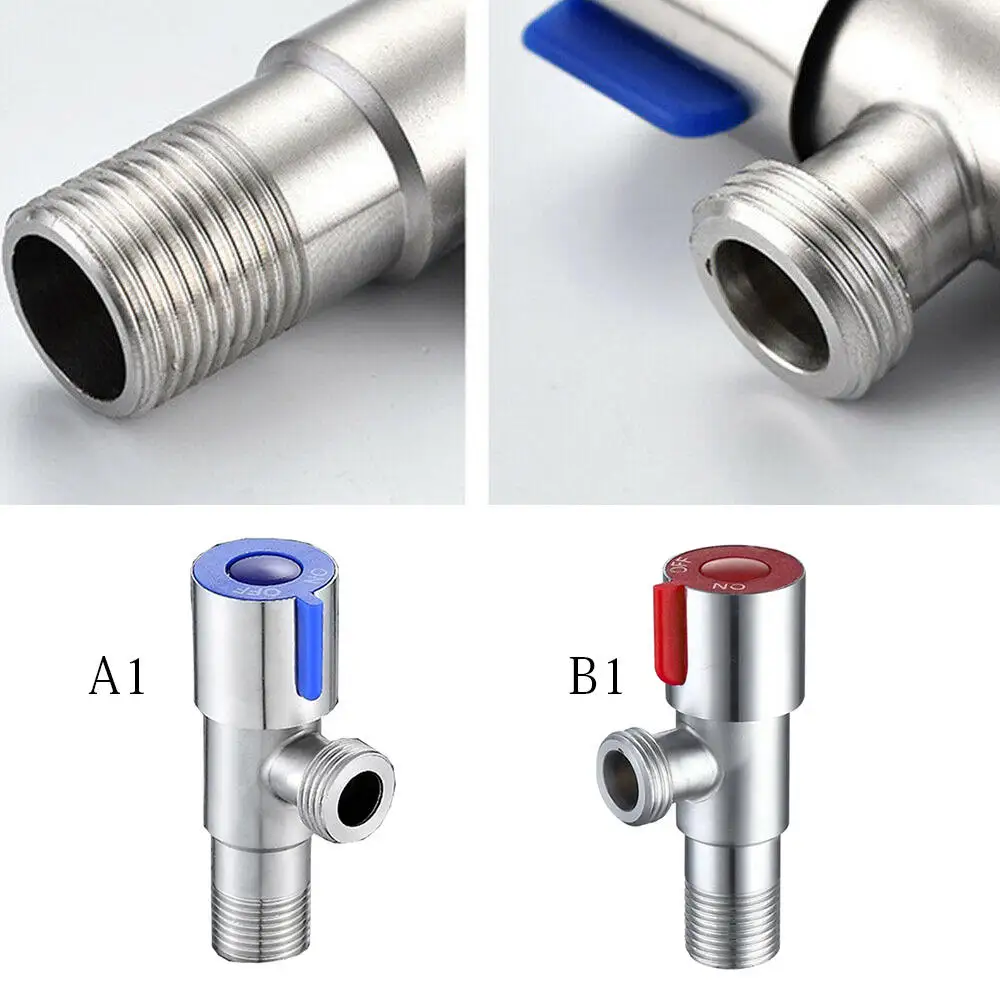 

Triangle Wheel Angle Valve Stainless Steel Bathroom Toilet Water Stop Valve Tool Triangle Wheel Angle Valves