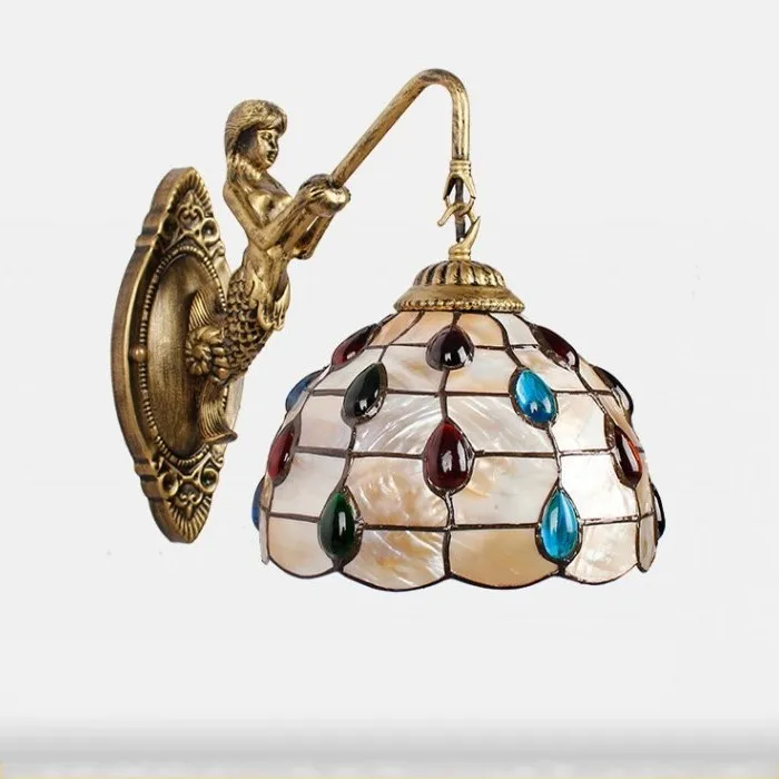 

stone nordic decoration home bed wall lamp mirror light bedroom light bedside aisle bedroom monkey lamp wall lamp