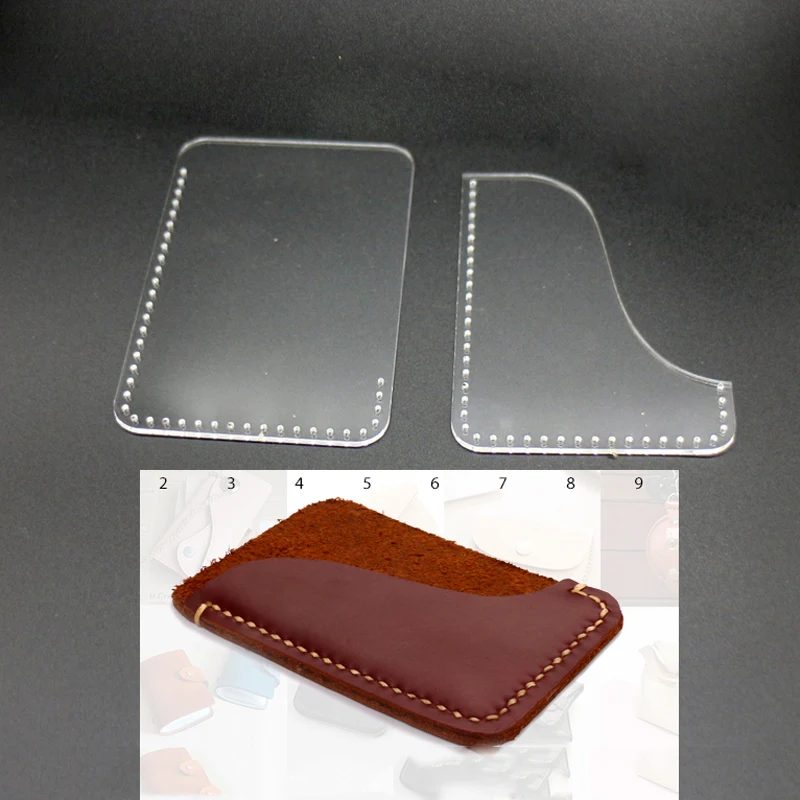 Кожаные Акриловые Швейные шаблон для самодельная открытка сумка держатель