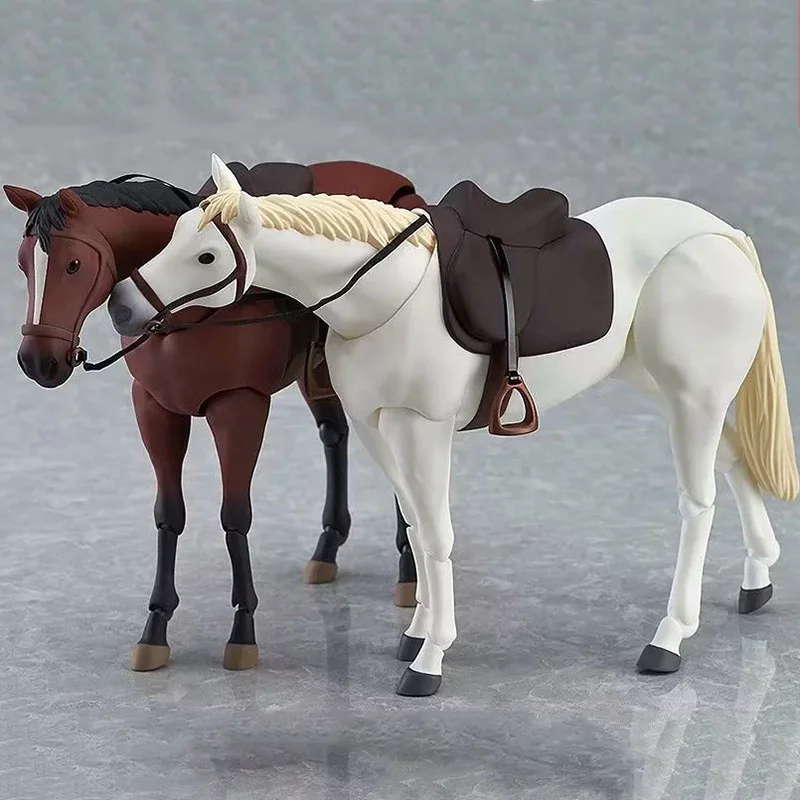 Около 16 см Аниме Figma лошадь доступна в двух цветах Белая и коричневая/коричневая