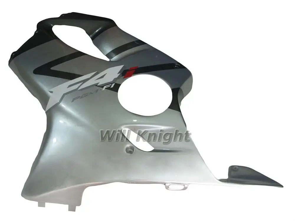 Черно серебристые комплекты обтекателей для кузова мотоцикла Honda CBR600 F4i 2004 2005 2006