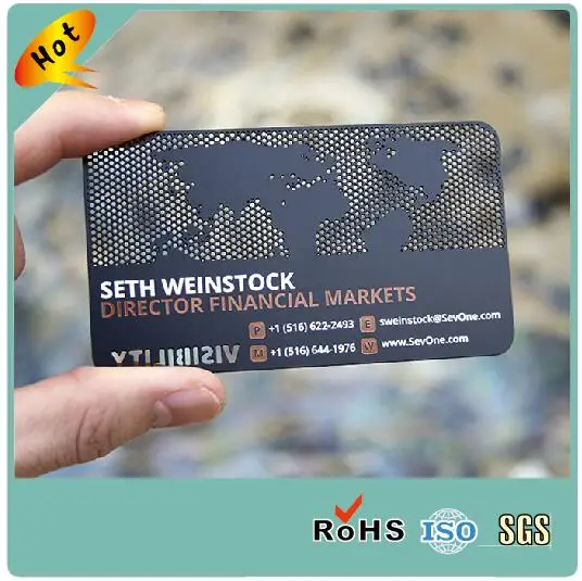 Cheap Personalized Custom Black Metal Business Card From China